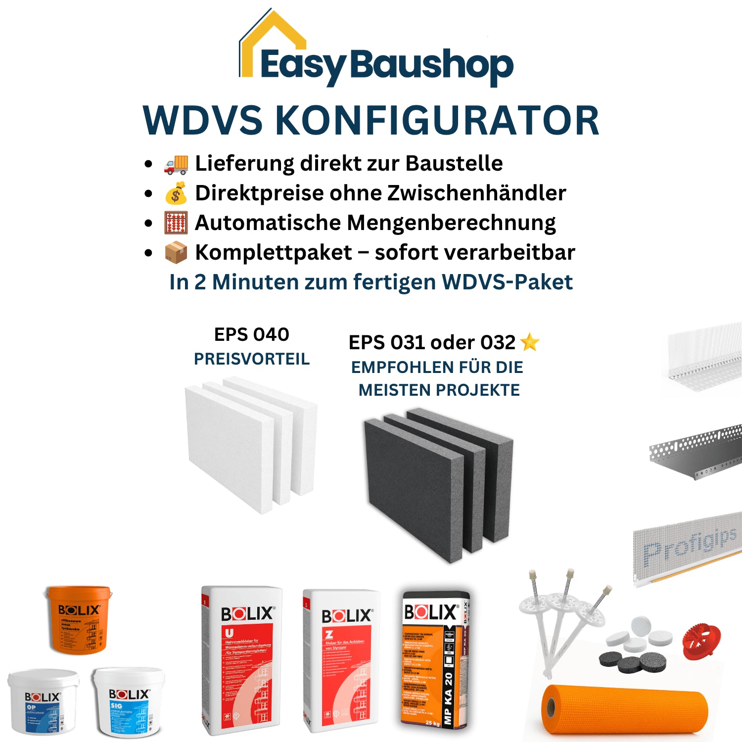 WDVS Konfigurator EPS Easybaushop