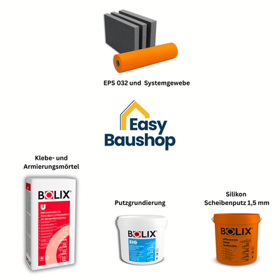 WDVS Komplettpaket EPS 032 mit Silikonputz – Pflegeleichte Premium Fassadendämmung