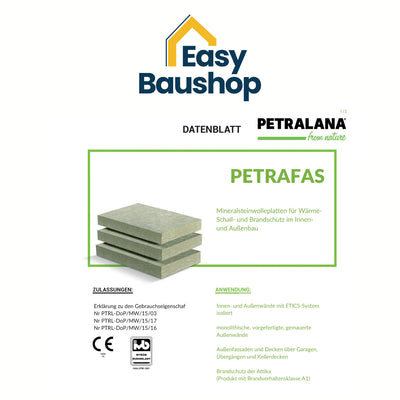 WDVS Steinwolle 034 XXL-Paket – A1 Fassadendämmung 200–400 m² | ETA-geprüft - EasyBaushop