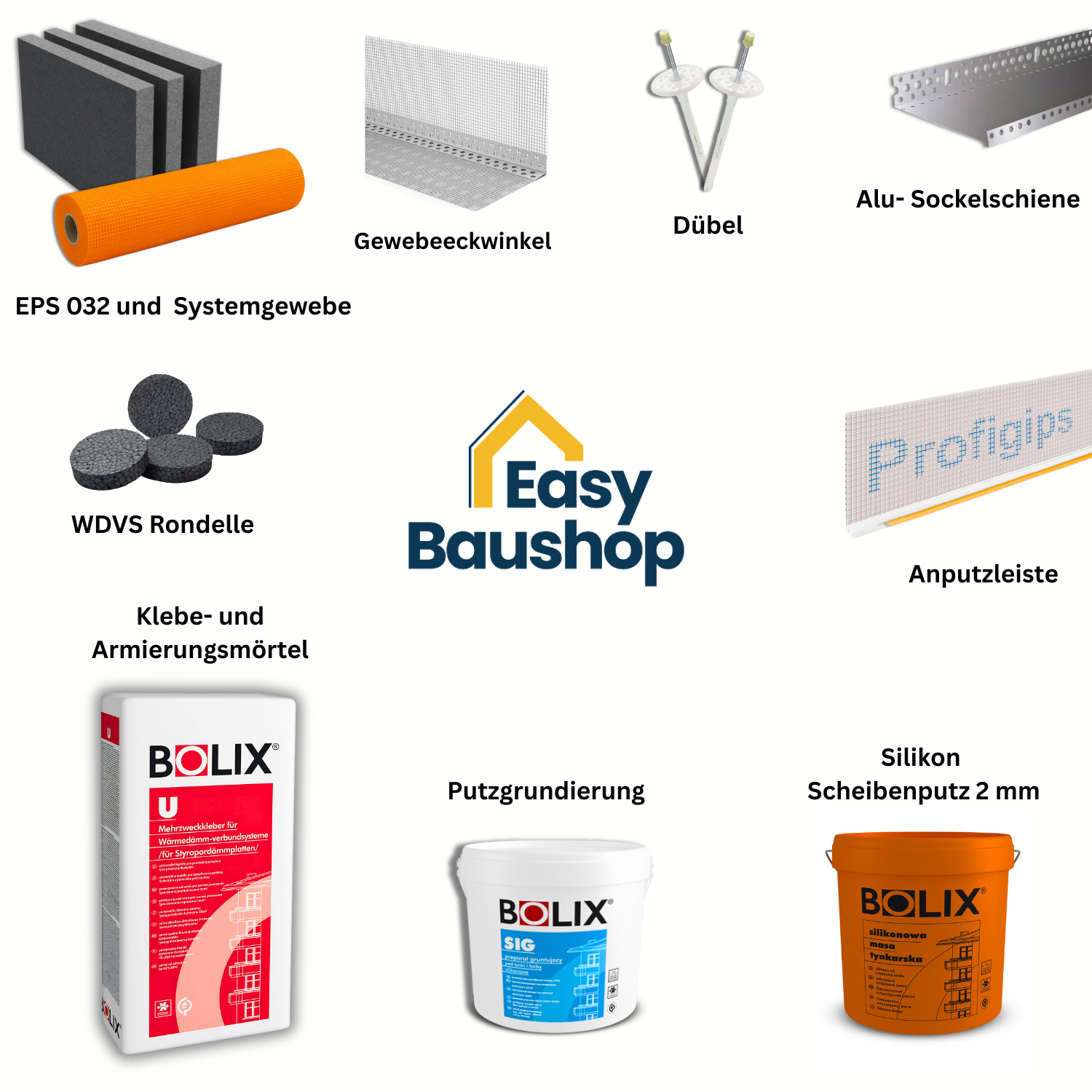 WDVS Komplettpaket EPS 032 mit Silikonputz 2mm